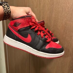 Nike Air Jordan Black and Red Sneakers